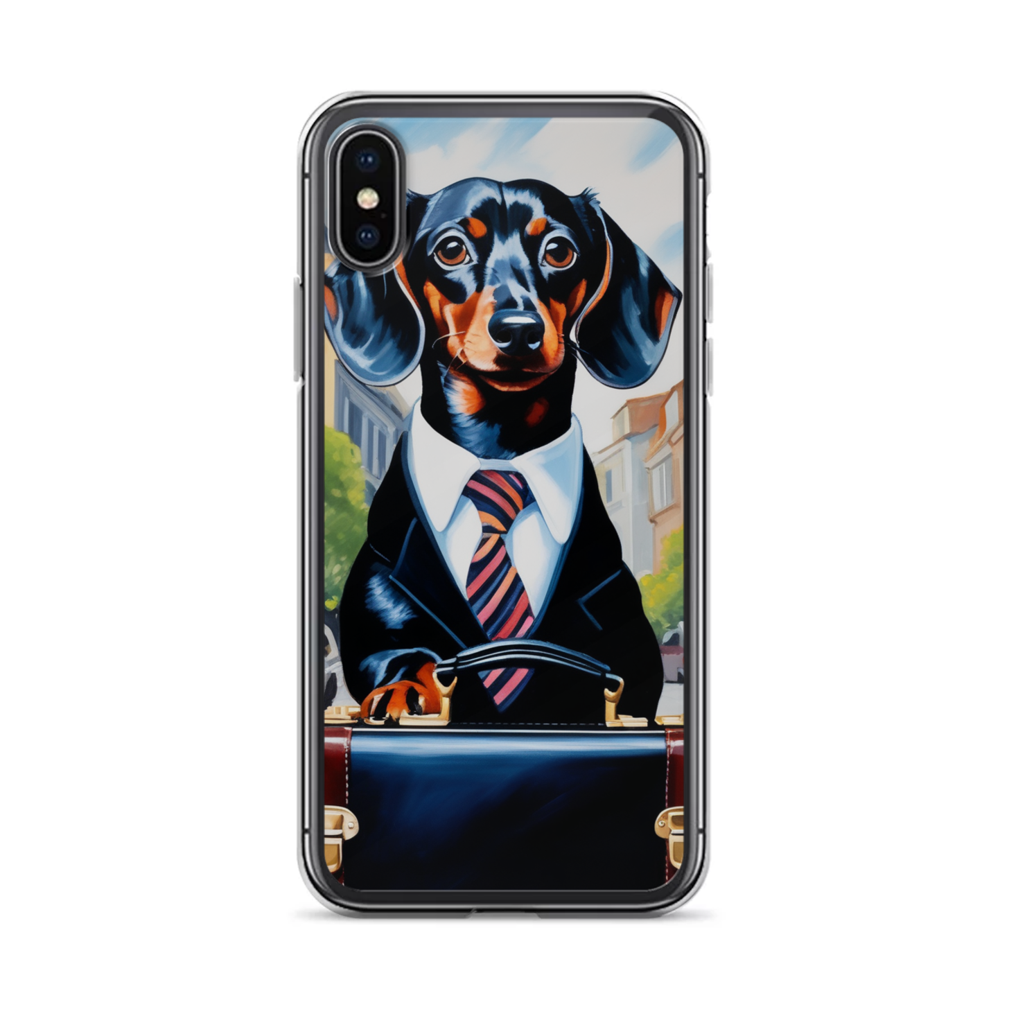 PugMug Custom Black Dachshund iPhone Case