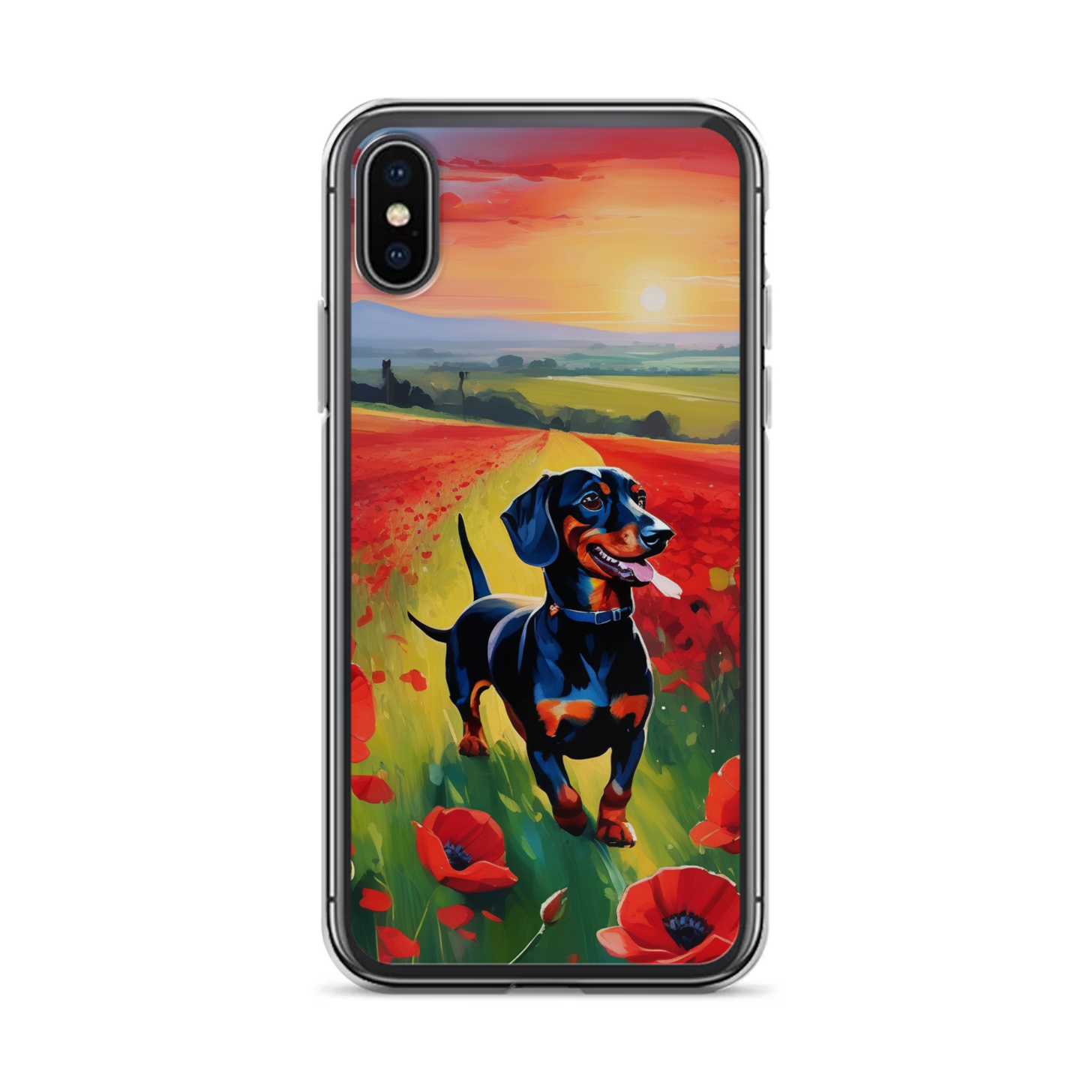 PugMug Custom Black Dachshund iPhone Case