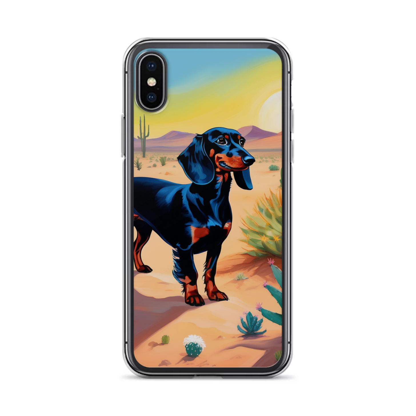 PugMug Custom Black Dachshund iPhone Case