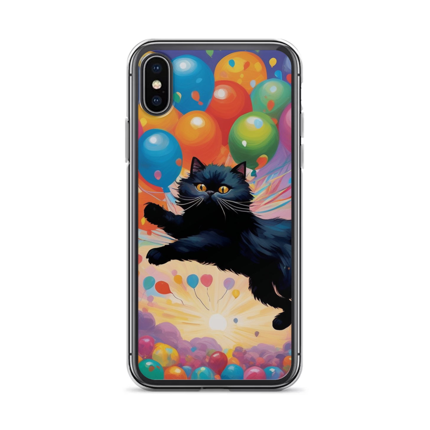 PugMug Custom Black Persian Cat iPhone Case