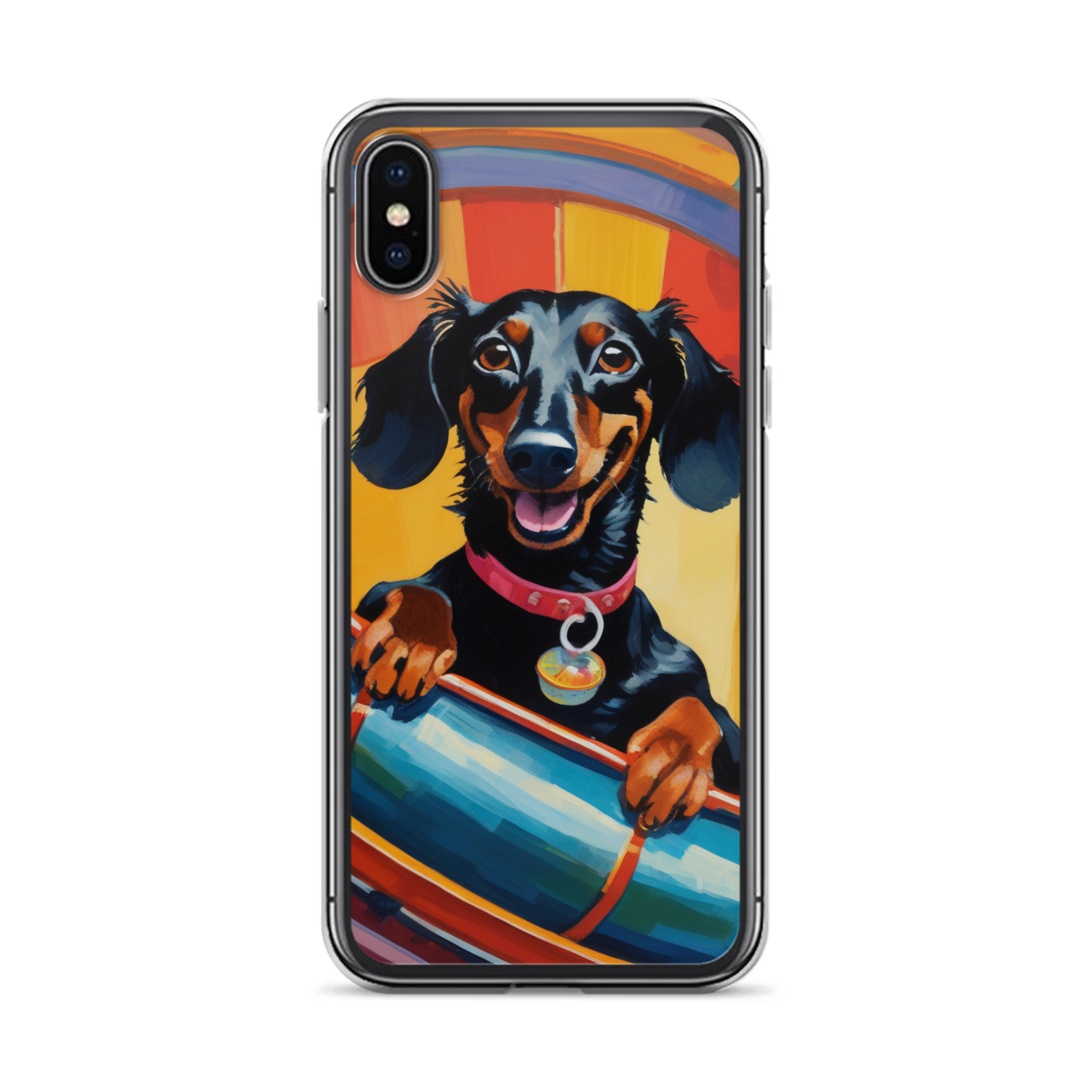 PugMug Custom Black Dachshund iPhone Case