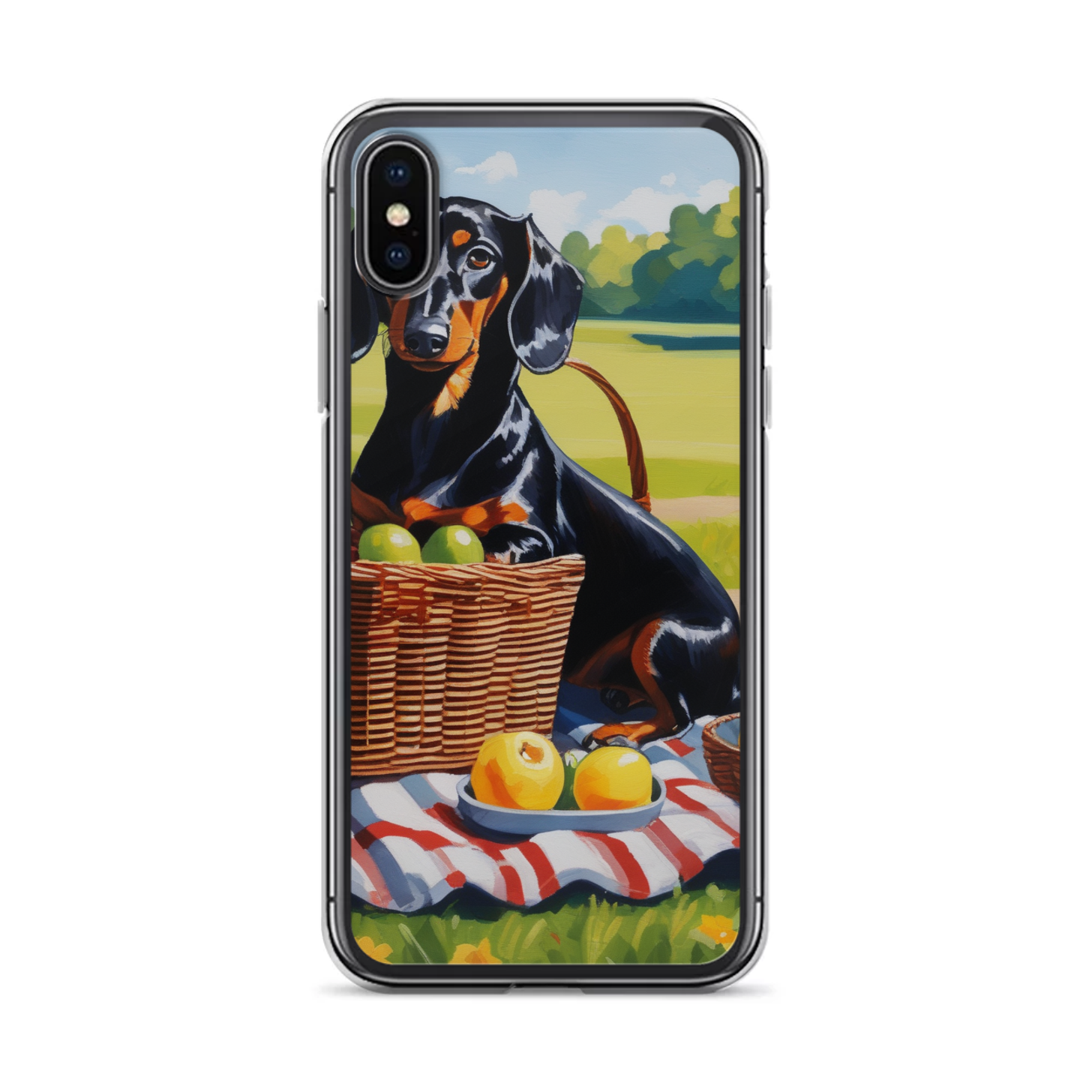 PugMug Custom Black Dachshund iPhone Case