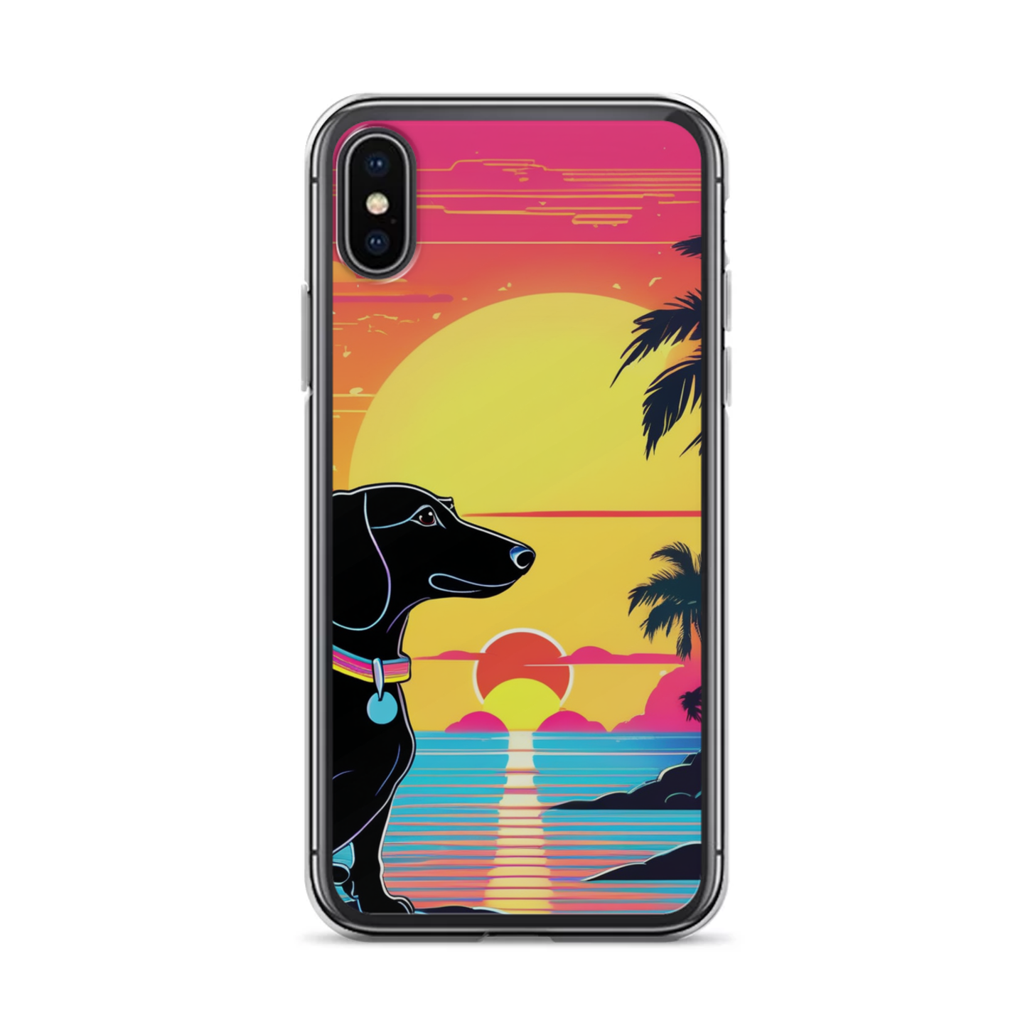 PugMug Custom Black Dachshund iPhone Case