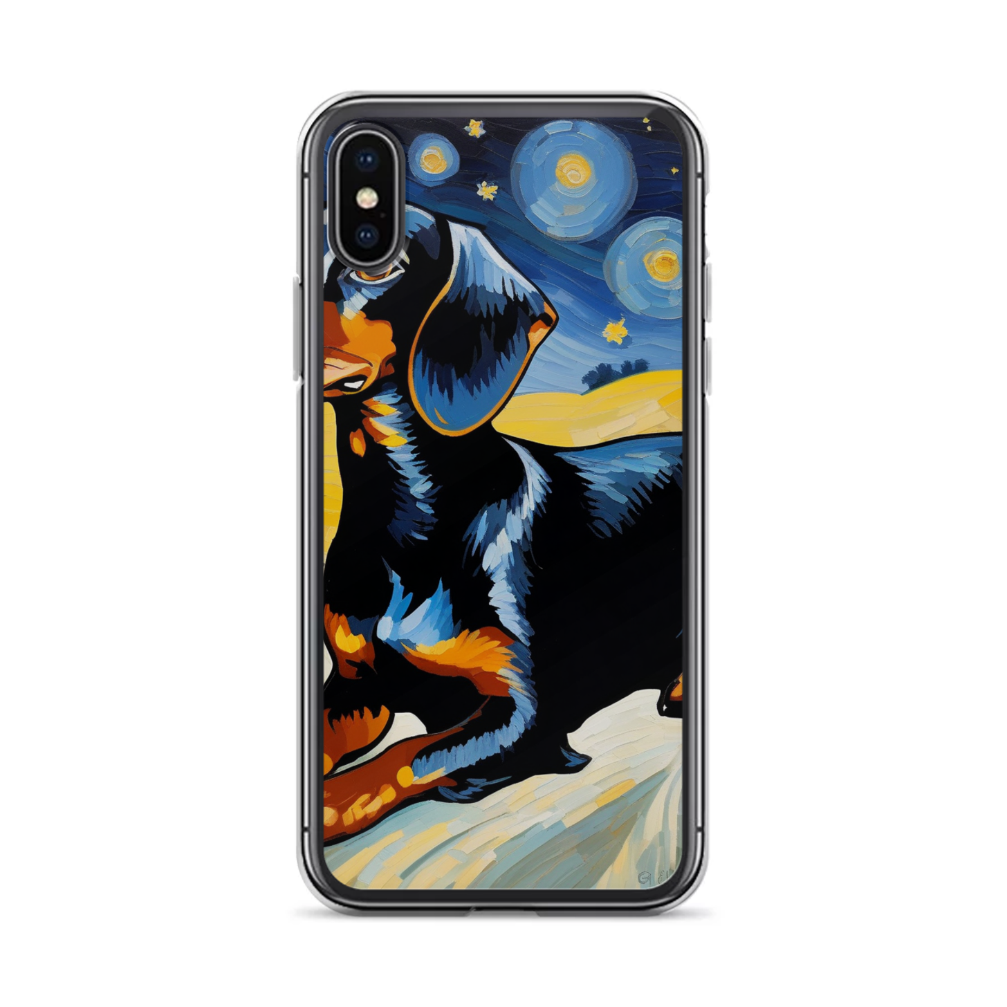 PugMug Custom Black Dachshund iPhone Case
