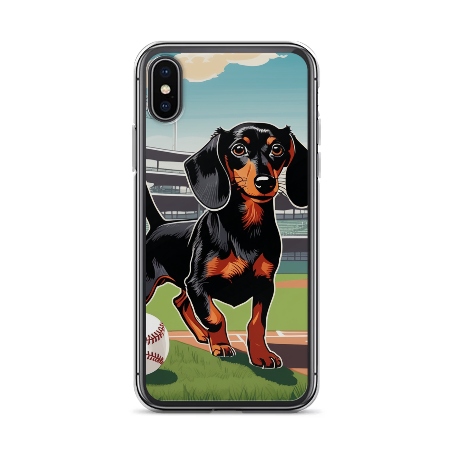 PugMug Custom Black Dachshund iPhone Case