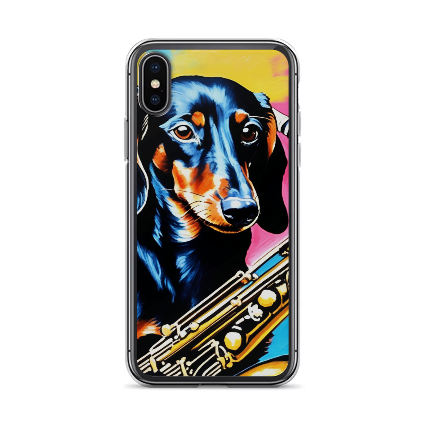 PugMug Custom Black Dachshund iPhone Case