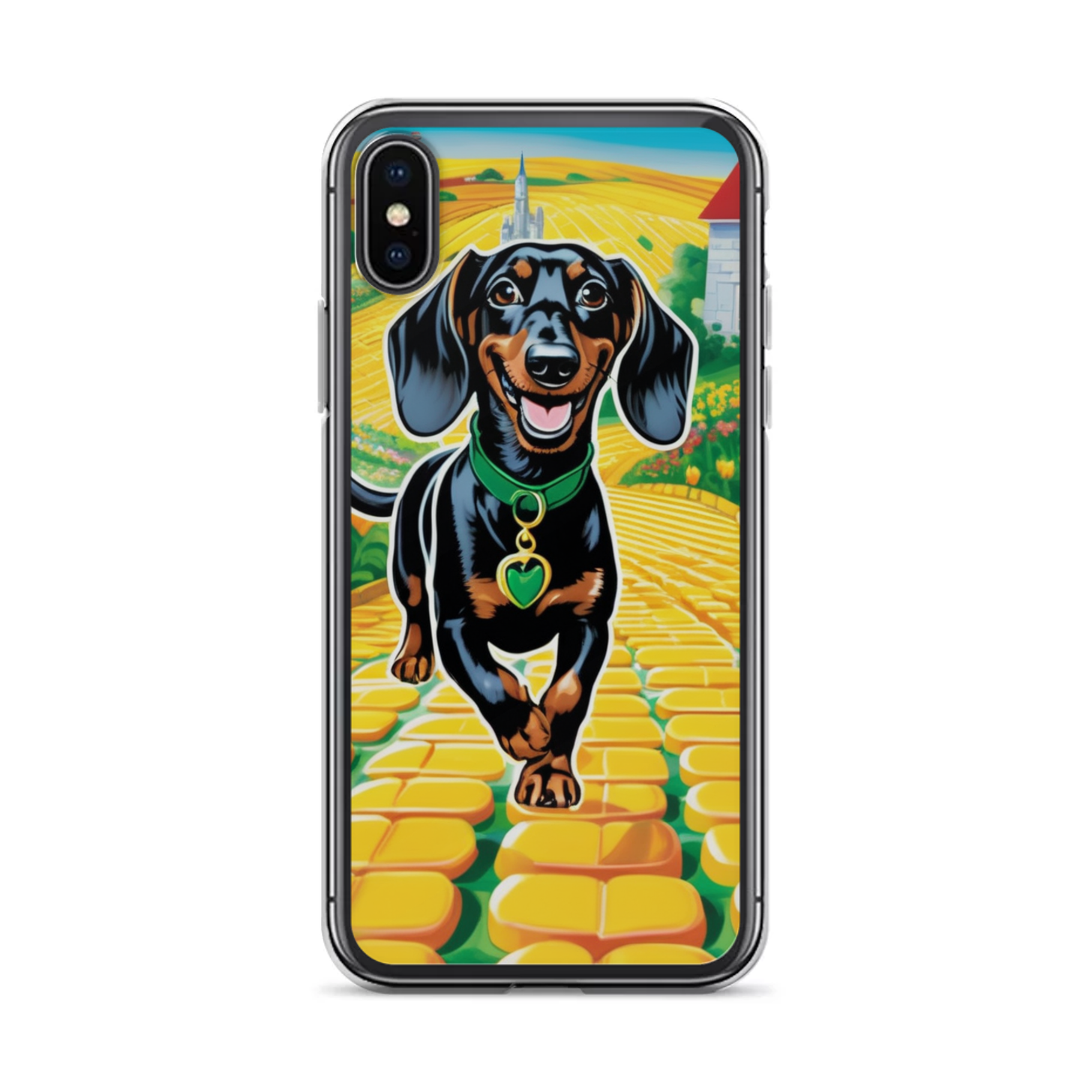 PugMug Custom Black Dachshund iPhone Case