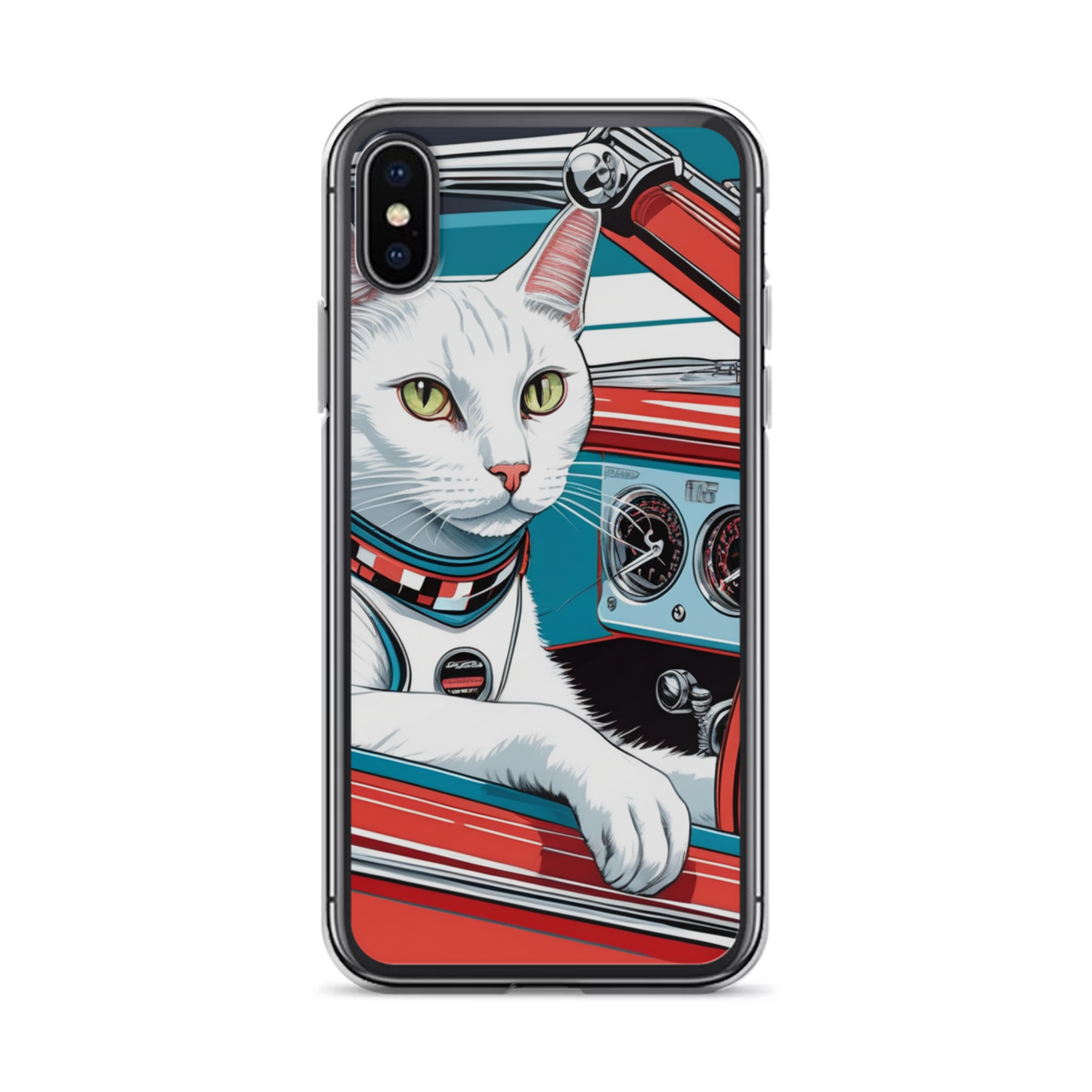 PugMug Custom White Companion Cat iPhone Case