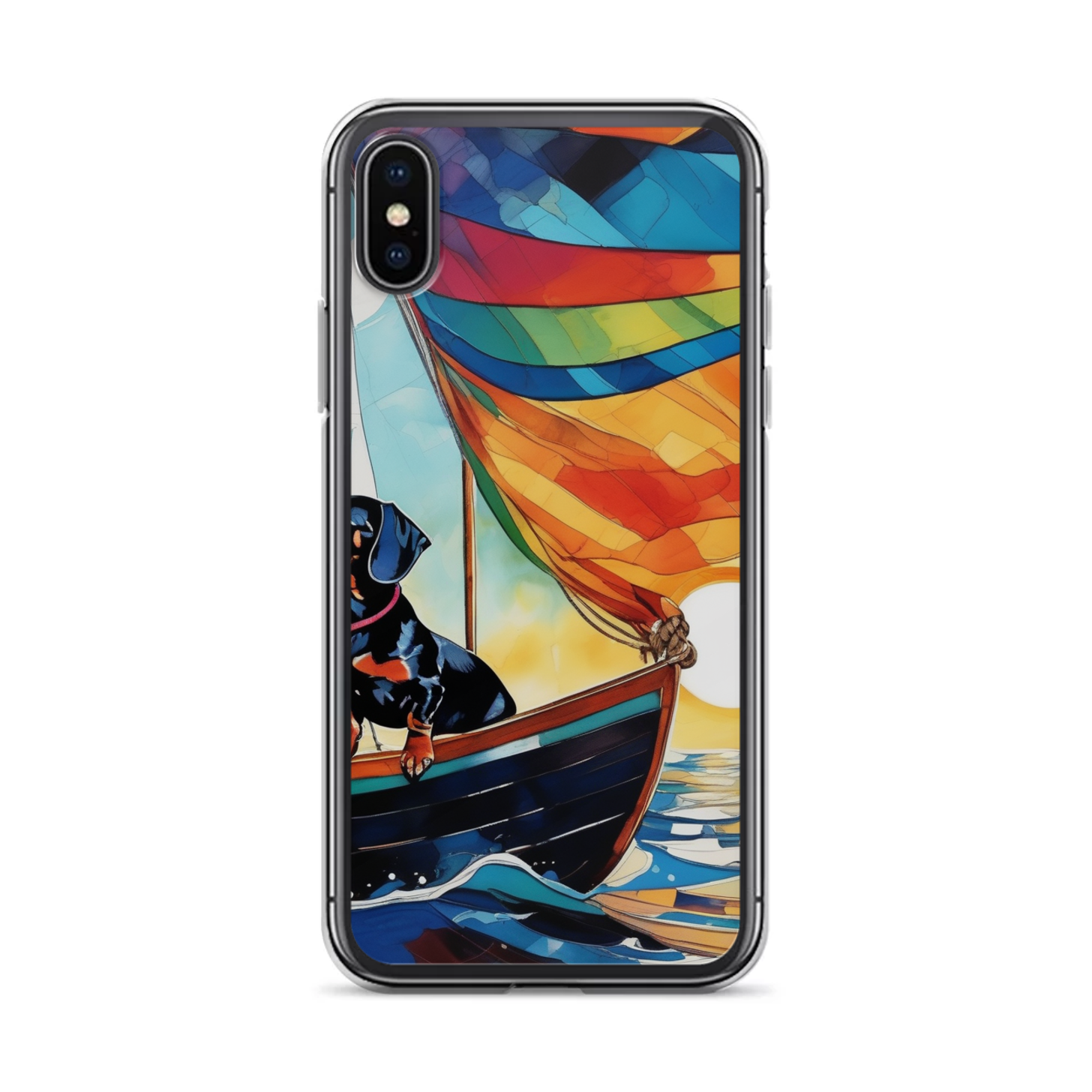 PugMug Custom Black Dachshund iPhone Case