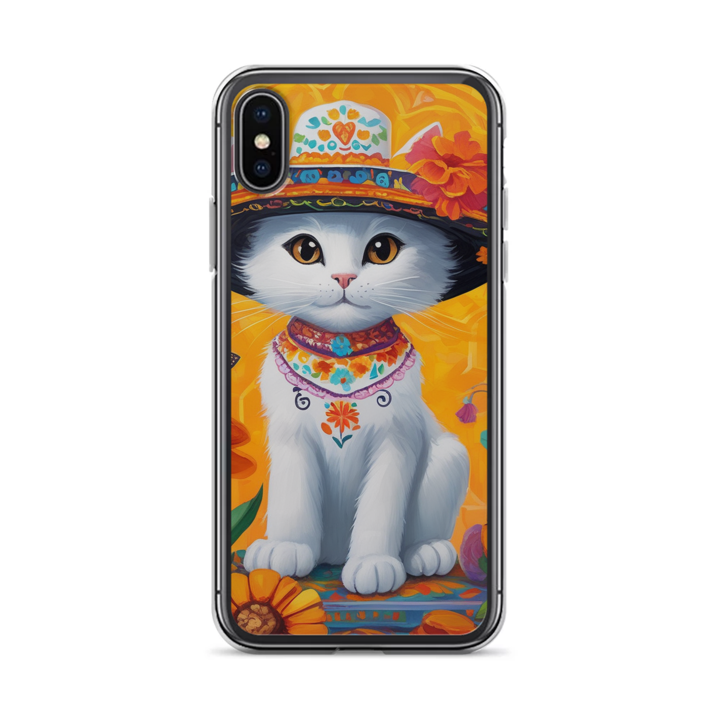 PugMug Custom White Companion Cat iPhone Case