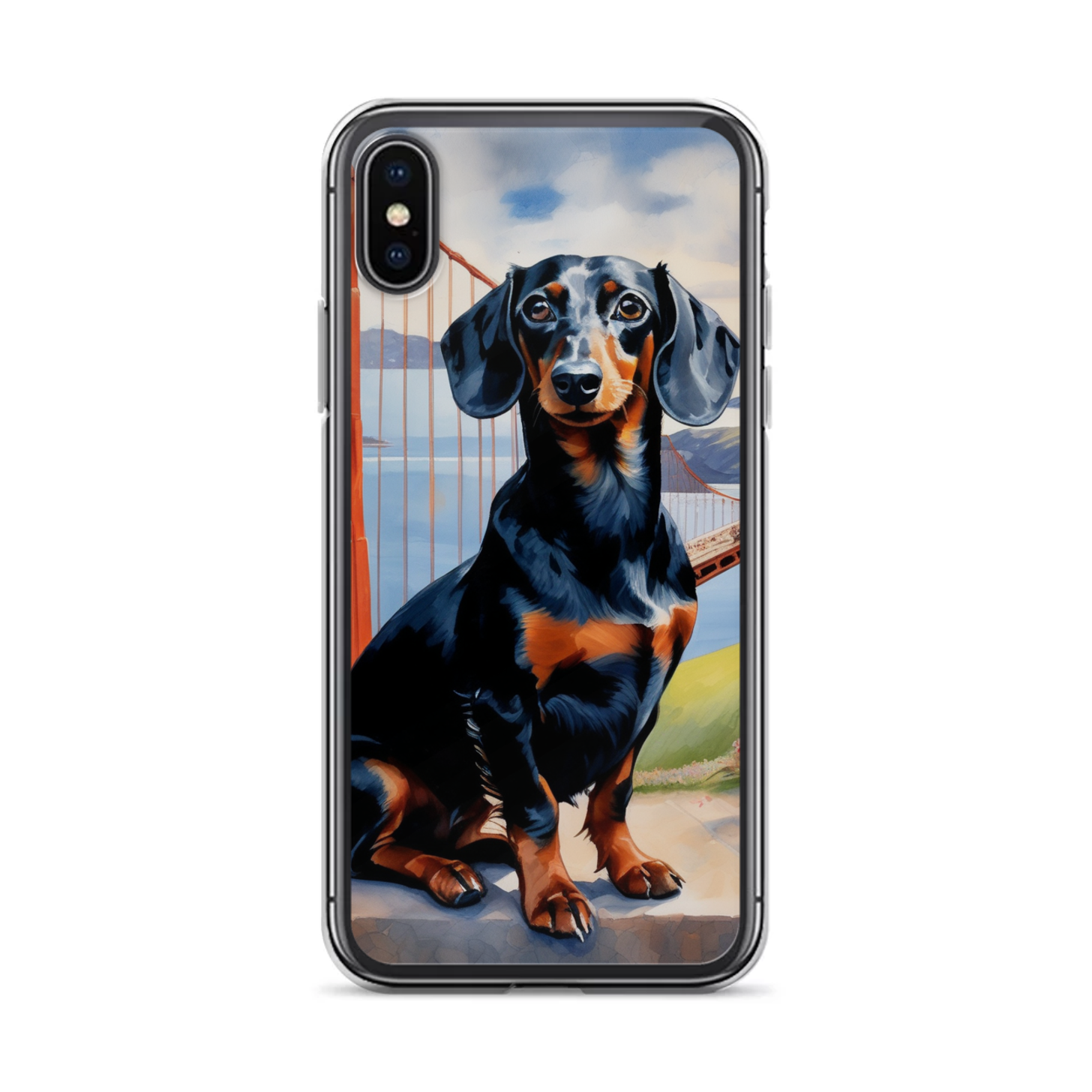 PugMug Custom Black Dachshund iPhone Case