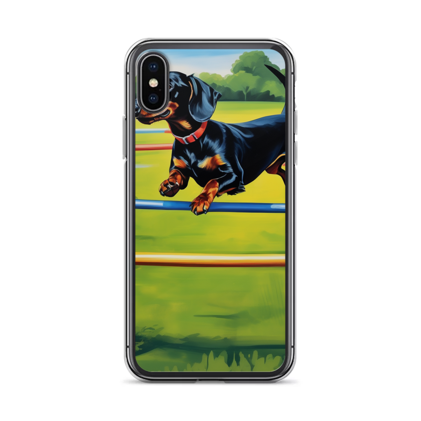 PugMug Custom Black Dachshund iPhone Case