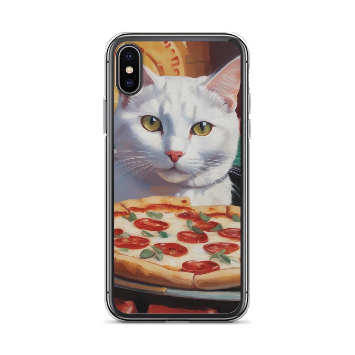 PugMug Custom White Companion Cat iPhone Case