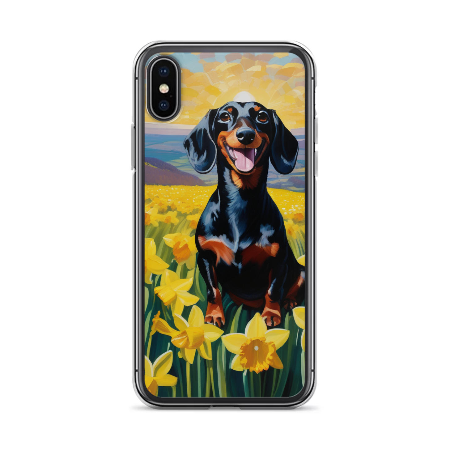 PugMug Custom Black Dachshund iPhone Case
