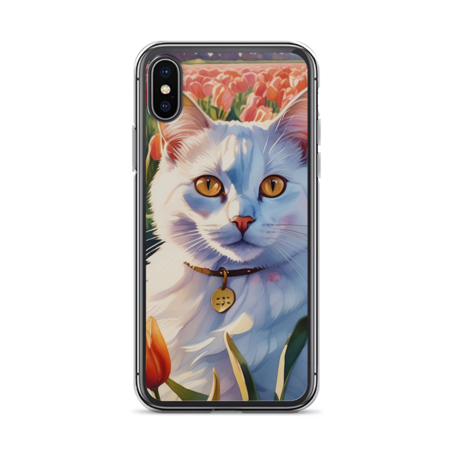 PugMug Custom White Companion Cat iPhone Case