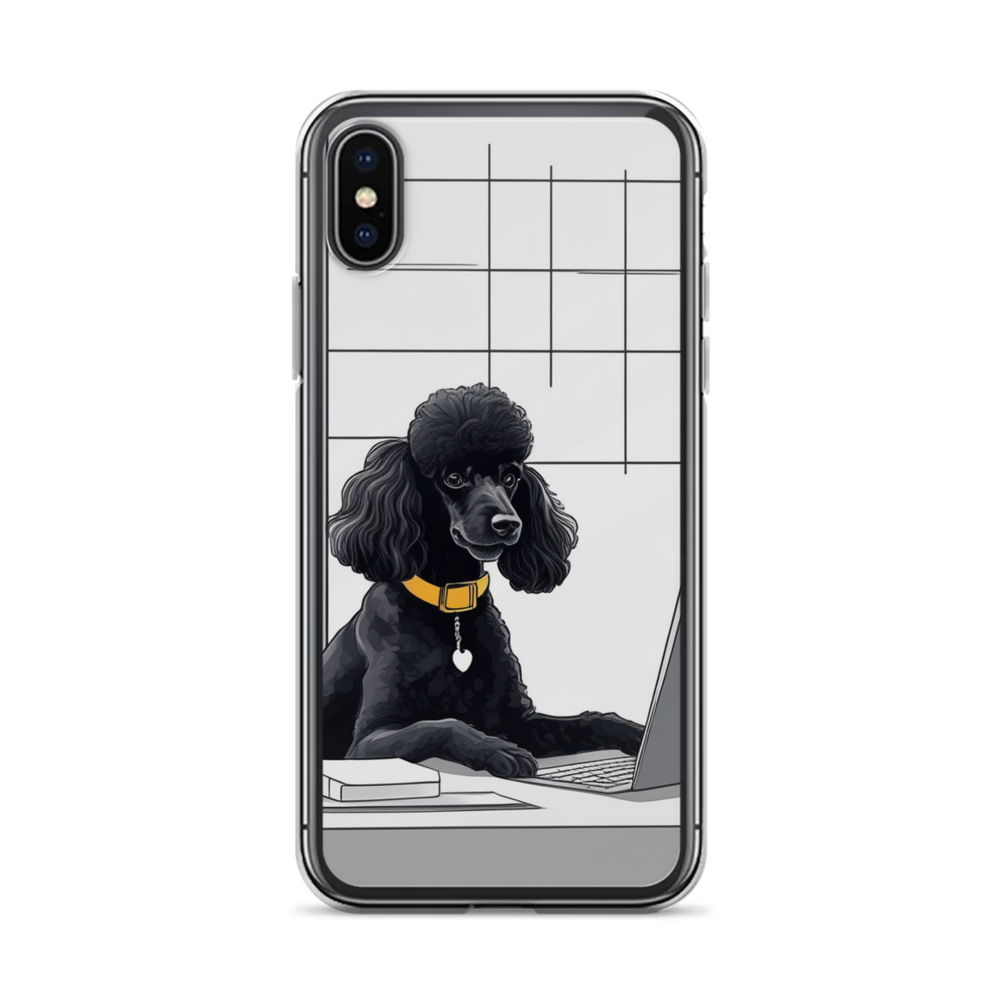 PugMug Custom Black Poodle iPhone Case