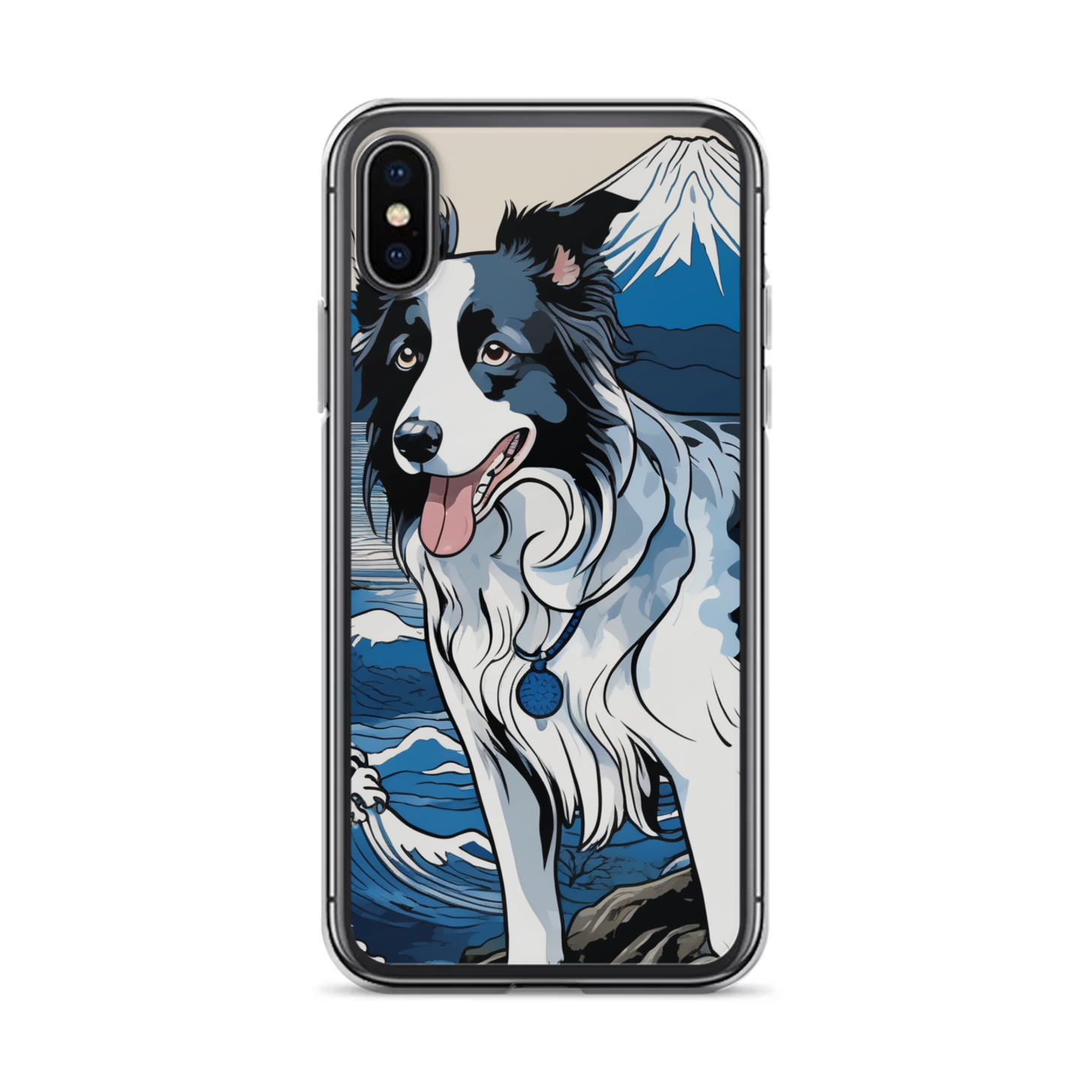 PugMug Custom Blue Merle Border Collie iPhone Case