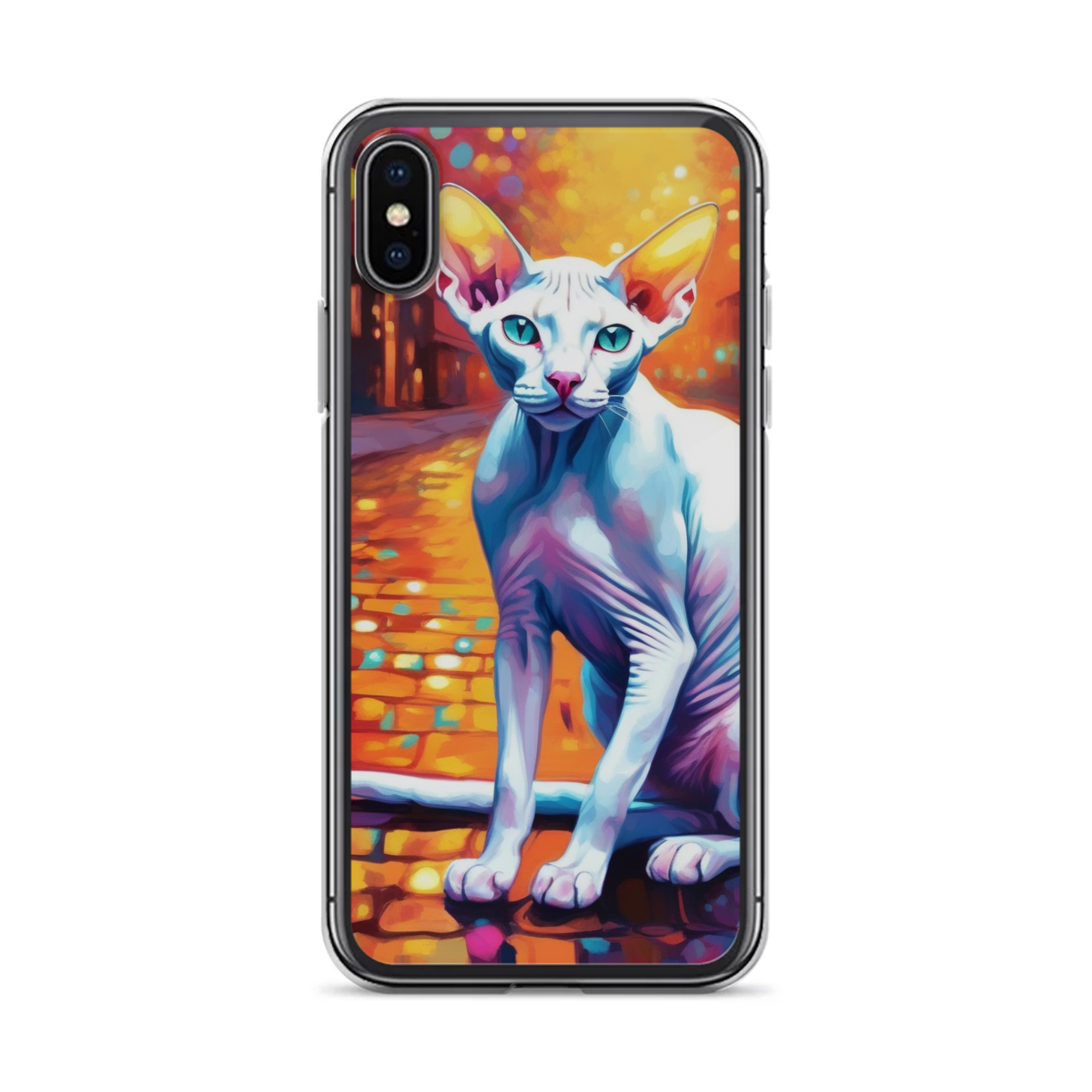 PugMug Custom White Sphynx Cat iPhone Case