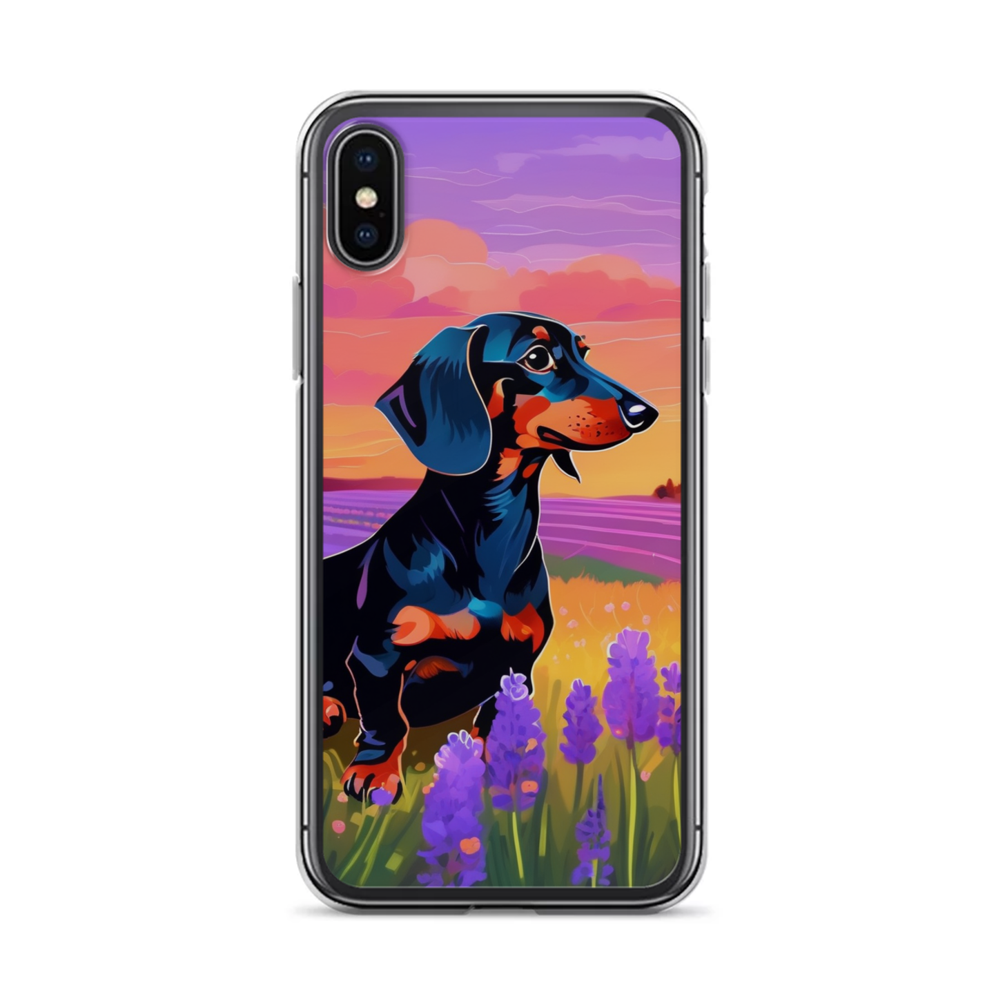 PugMug Custom Black Dachshund iPhone Case