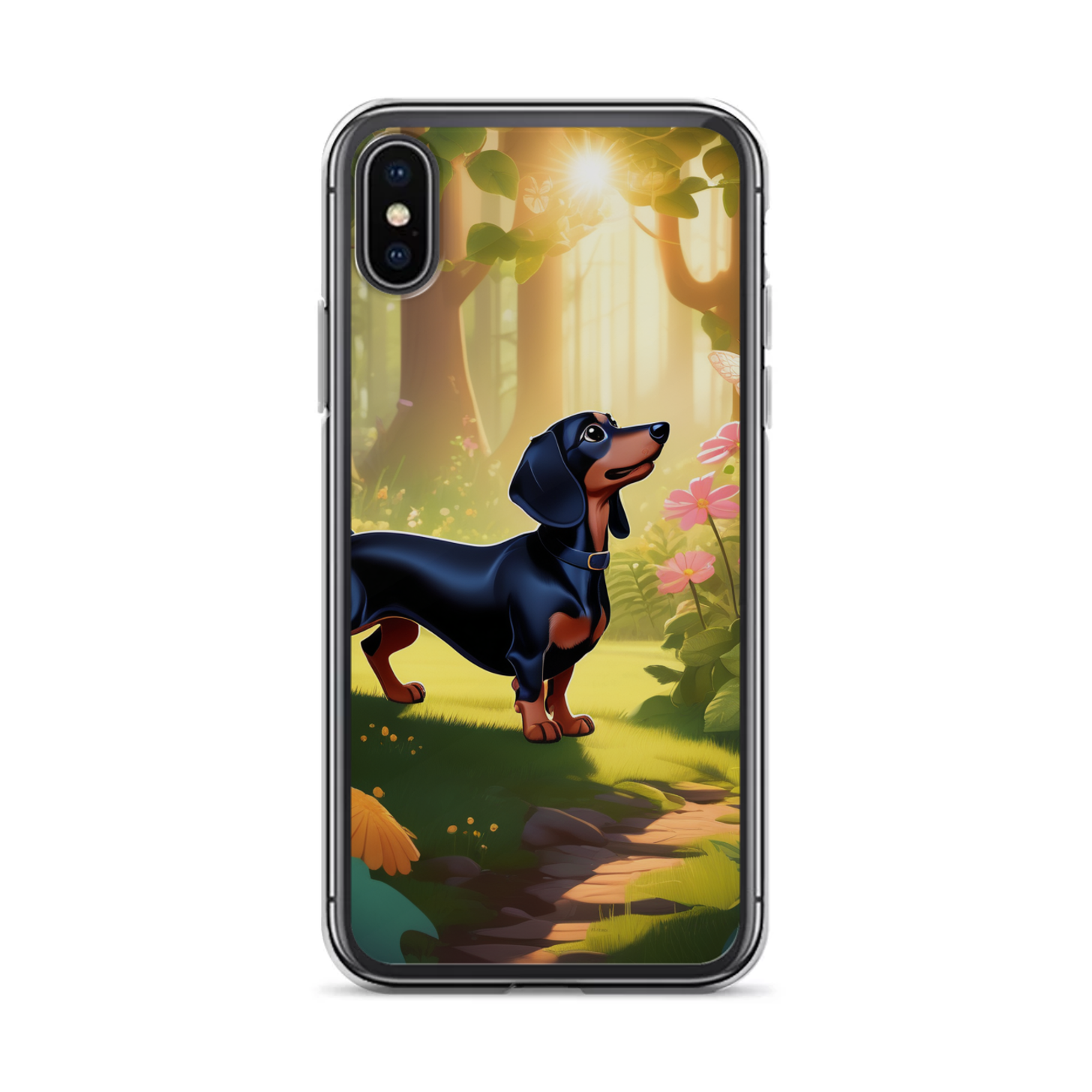 PugMug Custom Black Dachshund iPhone Case