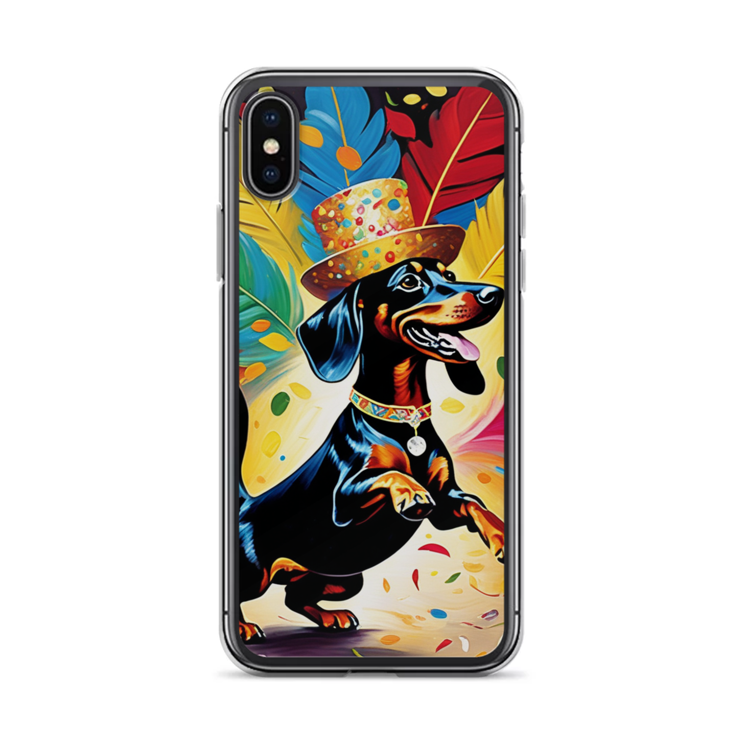 PugMug Custom Black Dachshund iPhone Case