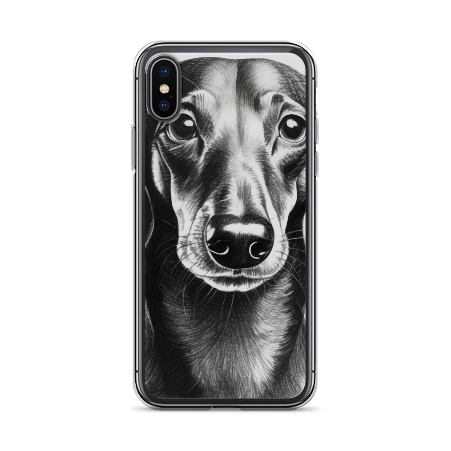 PugMug Custom Black Dachshund iPhone Case