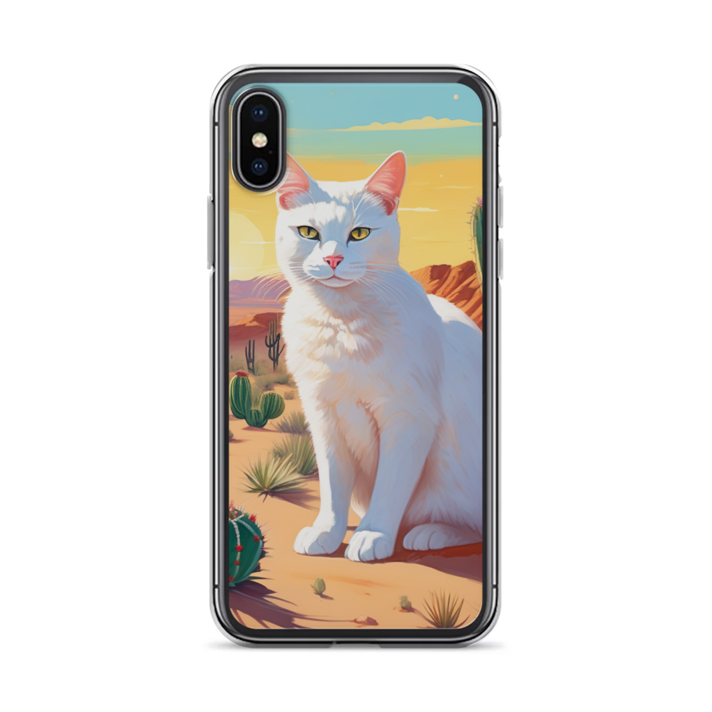 PugMug Custom White Companion Cat iPhone Case