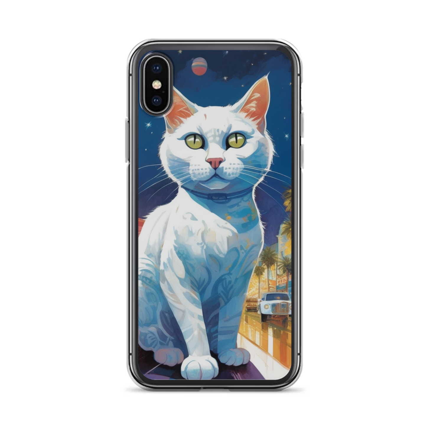 PugMug Custom White Companion Cat iPhone Case