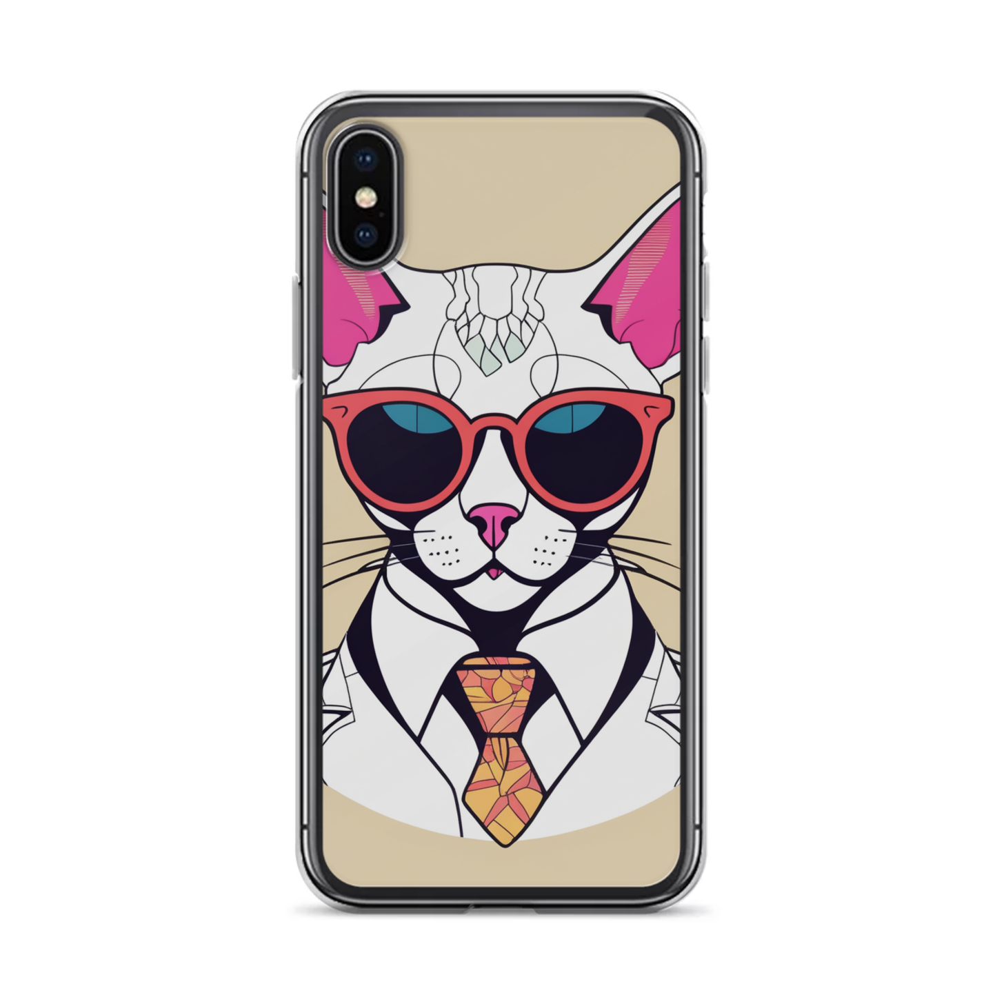 PugMug Custom White Devon Rex Cat iPhone Case