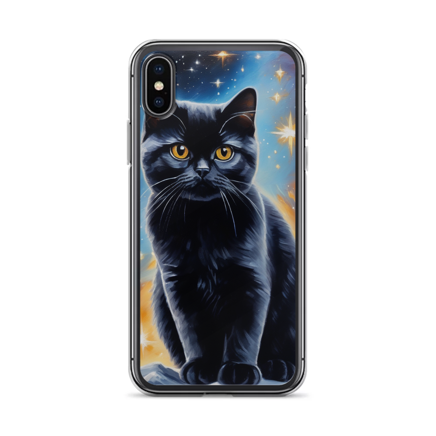 PugMug Custom Black British Shorthair Cat iPhone Case