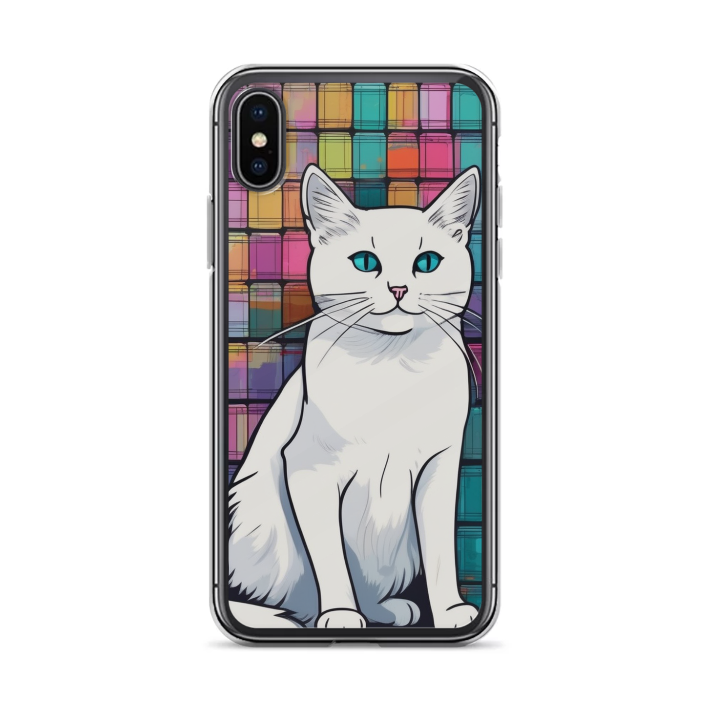 PugMug Custom White Companion Cat iPhone Case