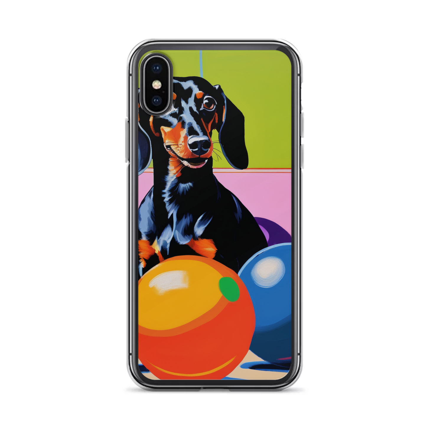 PugMug Custom Black Dachshund iPhone Case