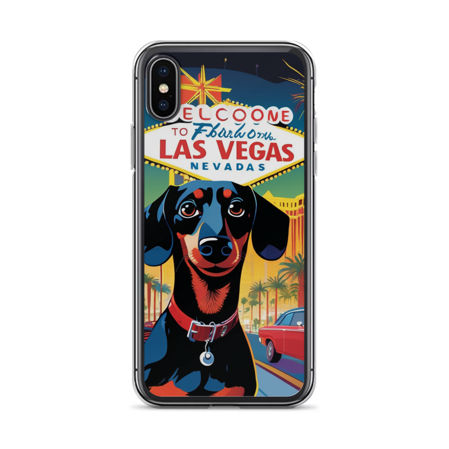 PugMug Custom Black Dachshund iPhone Case