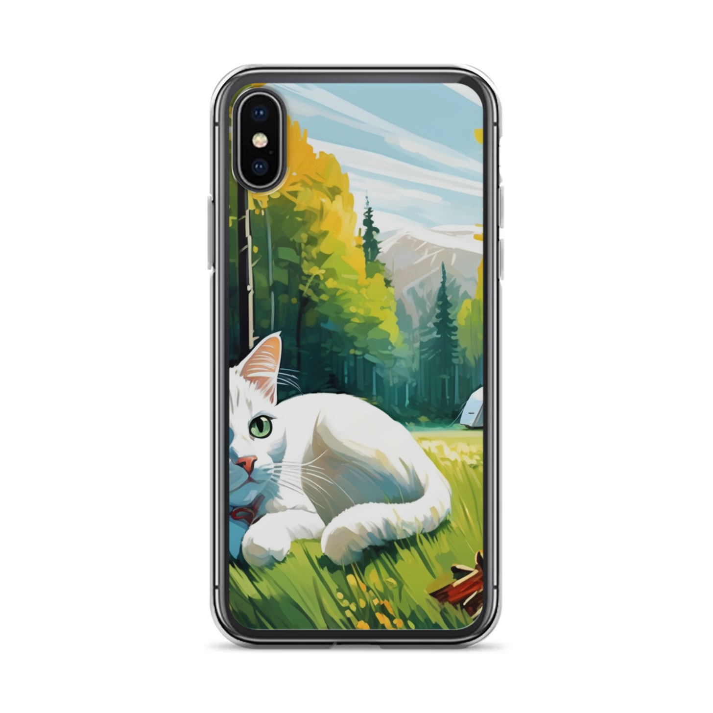 PugMug Custom White Companion Cat iPhone Case