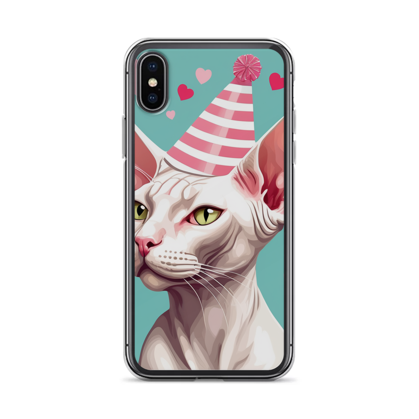 PugMug Custom White Sphynx Cat iPhone Case