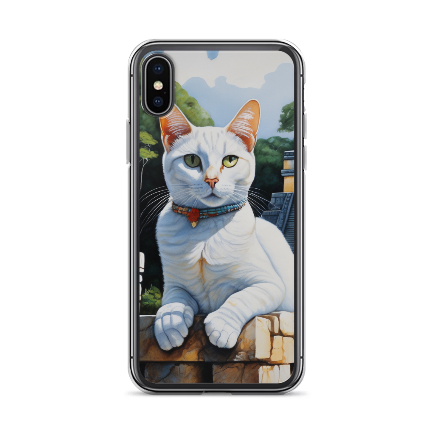 PugMug Custom White Companion Cat iPhone Case