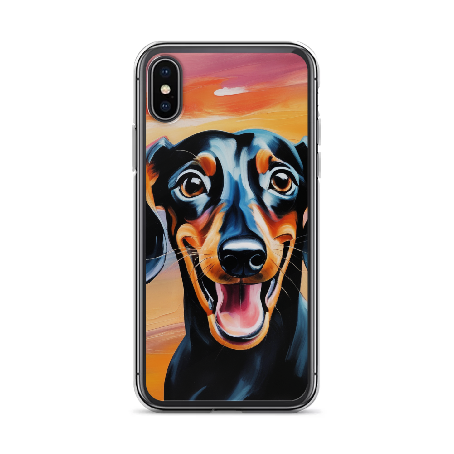 PugMug Custom Black Dachshund iPhone Case