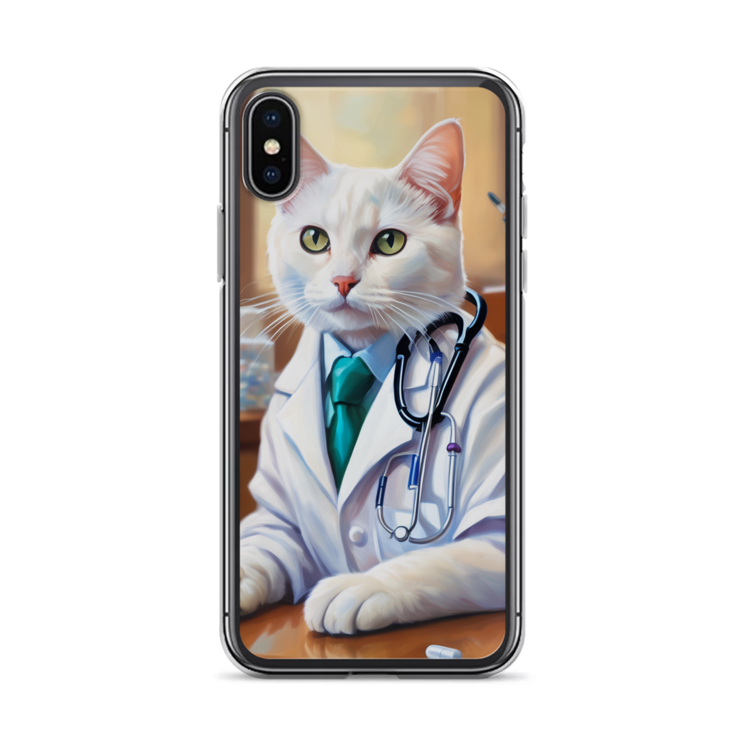 PugMug Custom White Companion Cat iPhone Case
