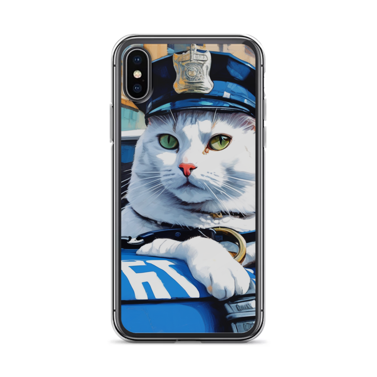 PugMug Custom White Companion Cat iPhone Case
