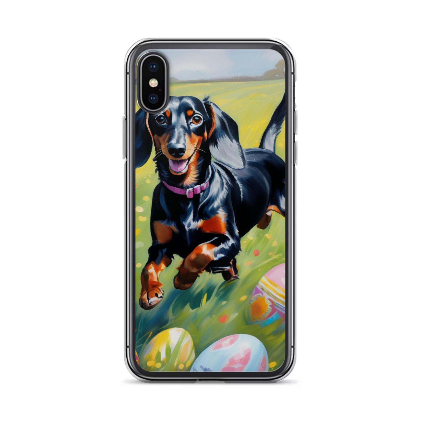 PugMug Custom Black Dachshund iPhone Case