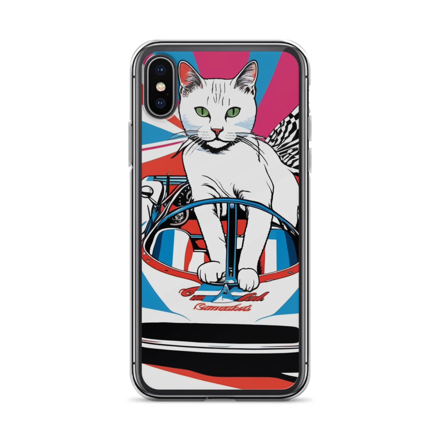 PugMug Custom White Companion Cat iPhone Case