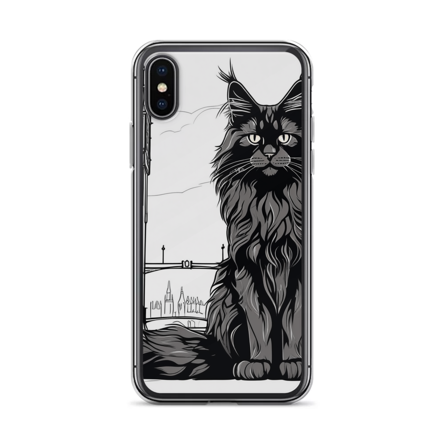 PugMug Custom Black Maine Coon Cat iPhone Case