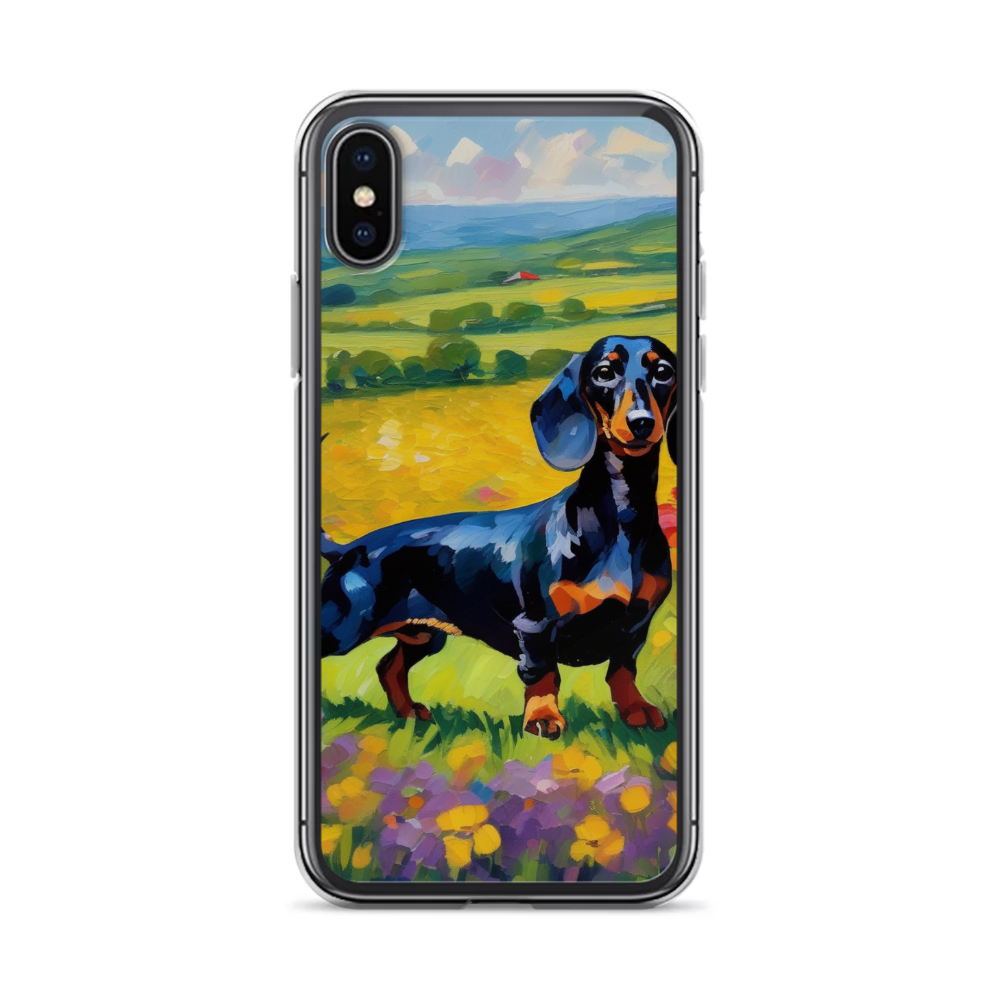 PugMug Custom Black Dachshund iPhone Case