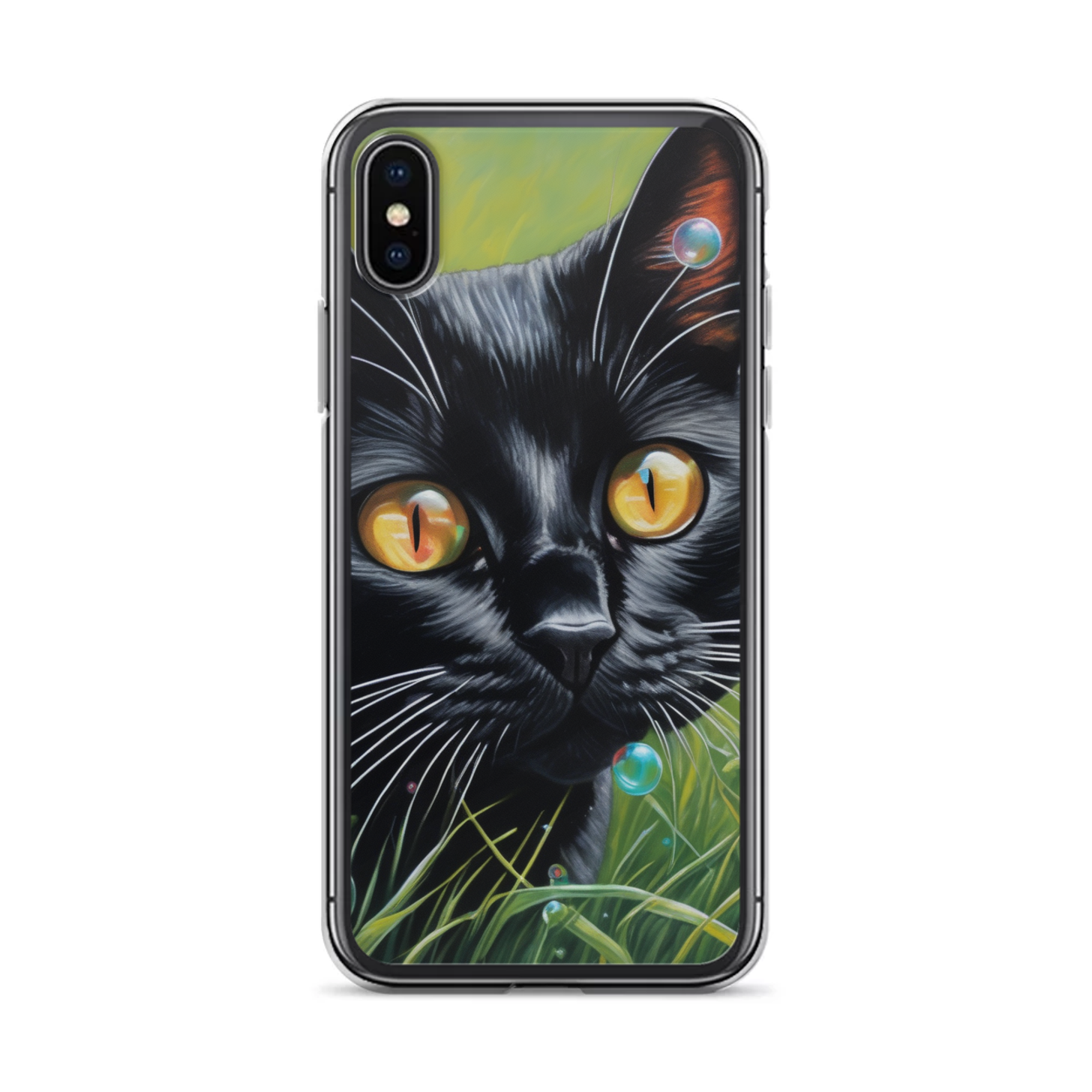 PugMug Custom Black American Shorthair Cat iPhone Case