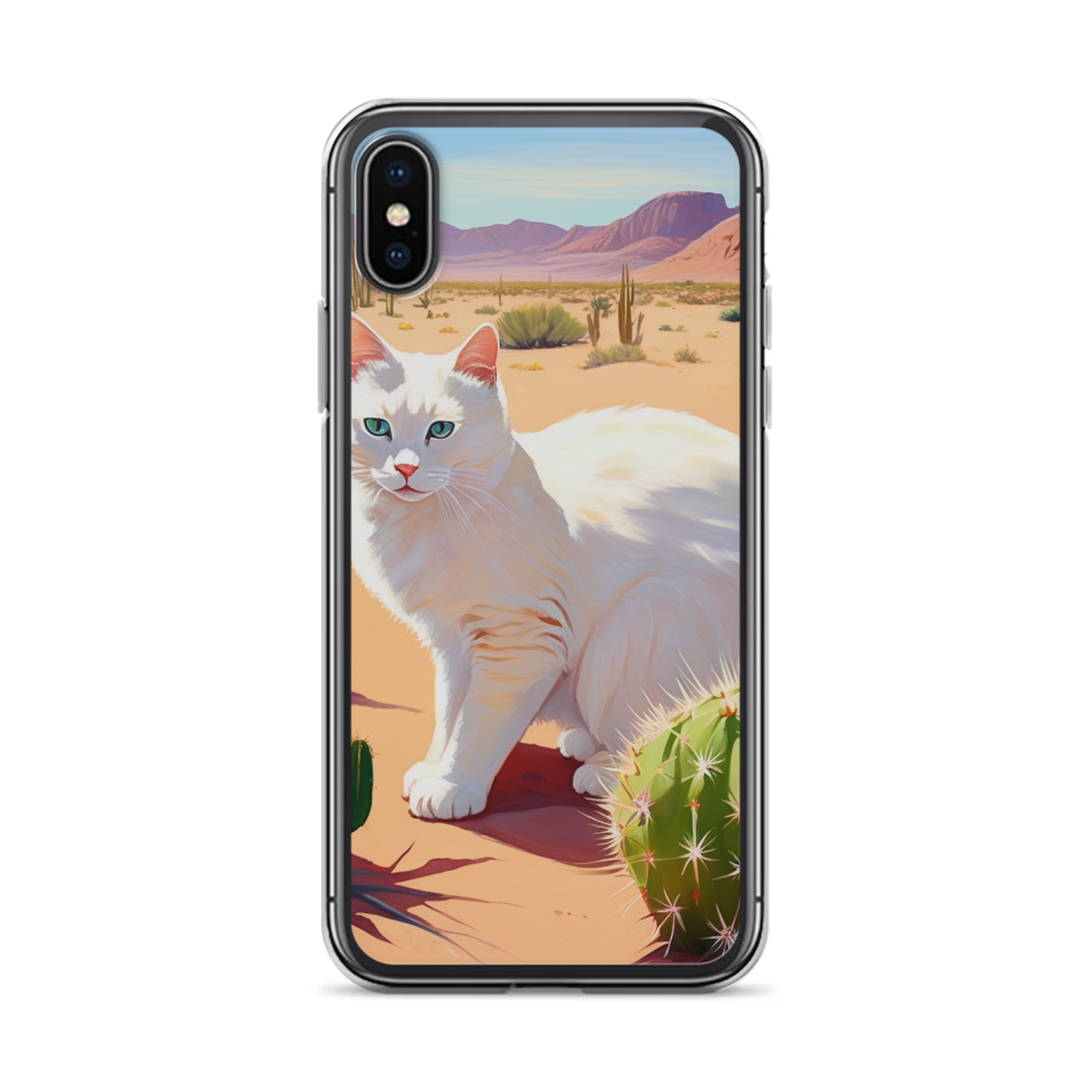 PugMug Custom White Companion Cat iPhone Case