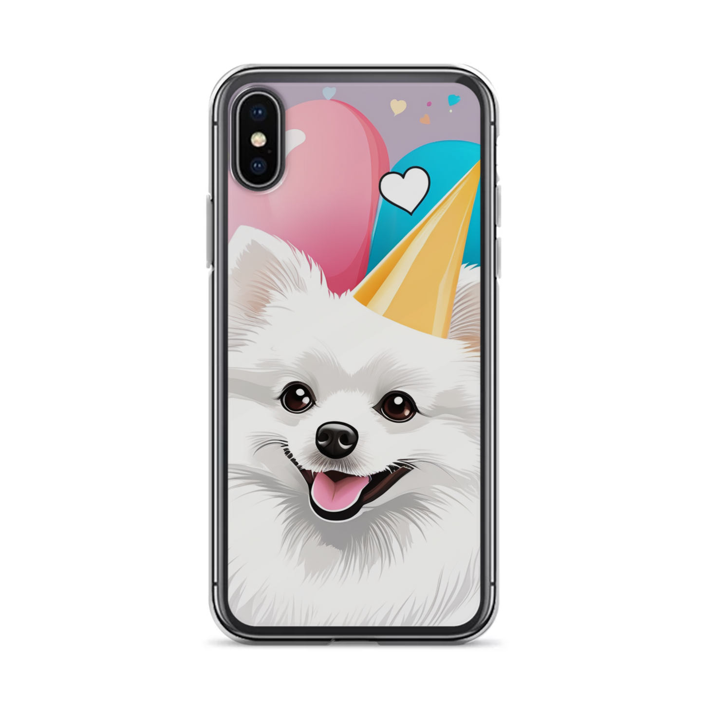 PugMug Custom White Pomeranian iPhone Case