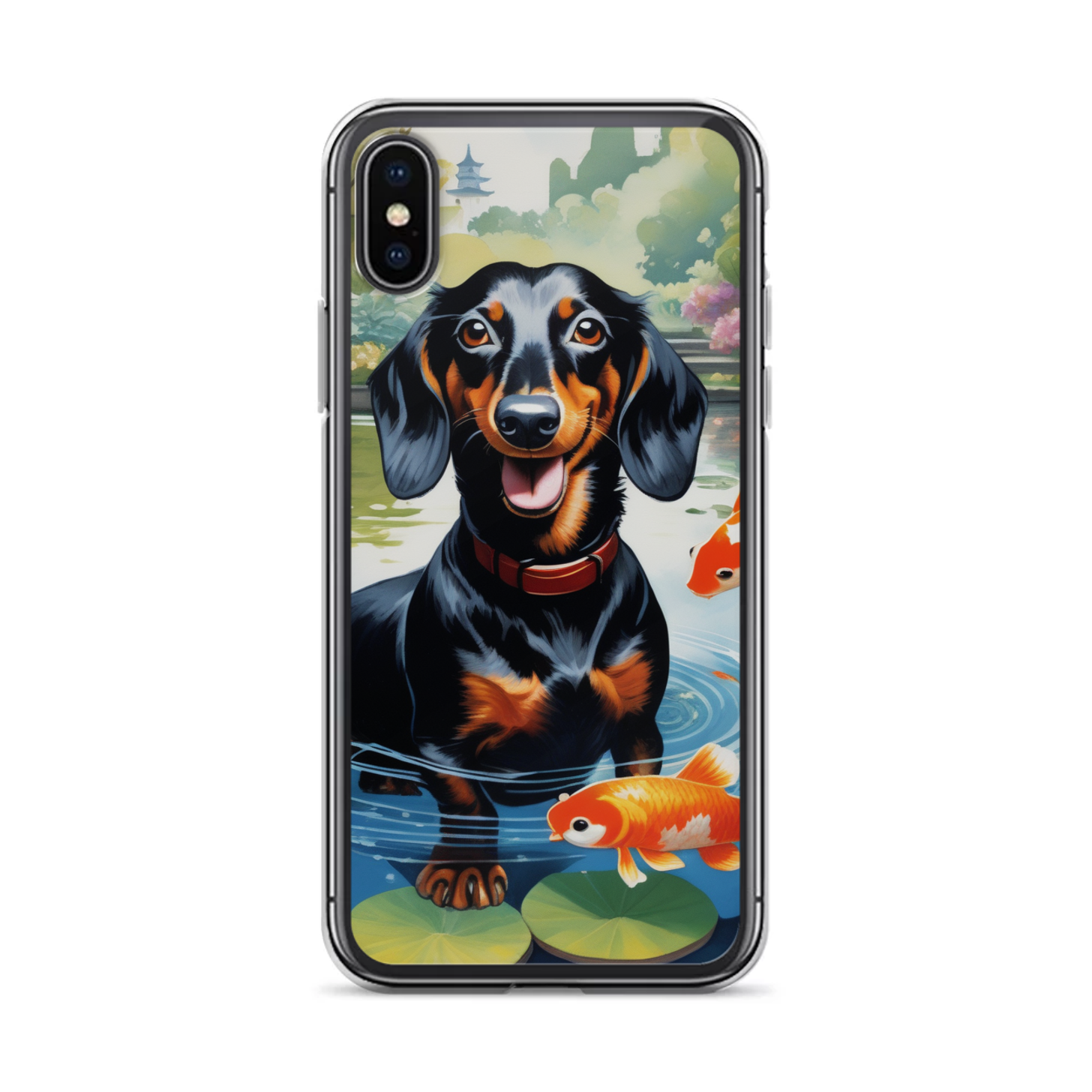 PugMug Custom Black Dachshund iPhone Case