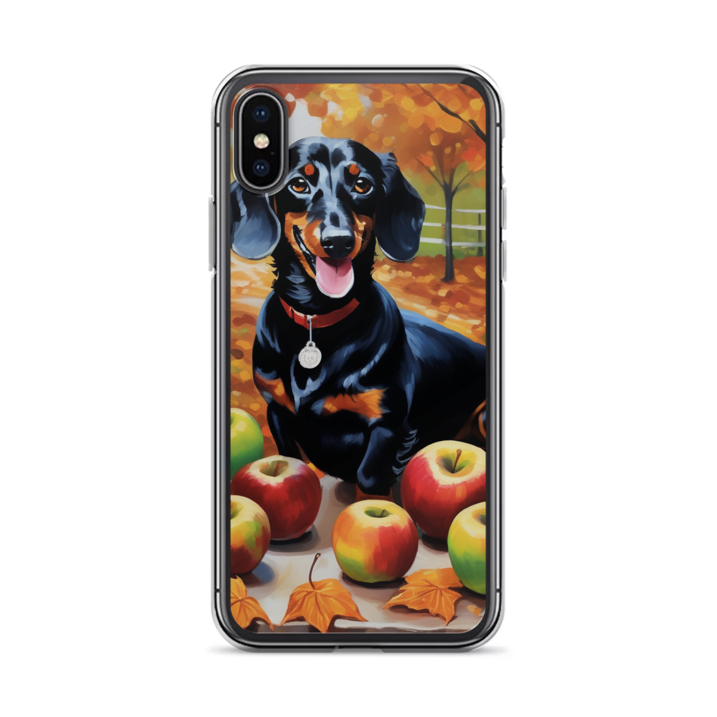PugMug Custom Black Dachshund iPhone Case