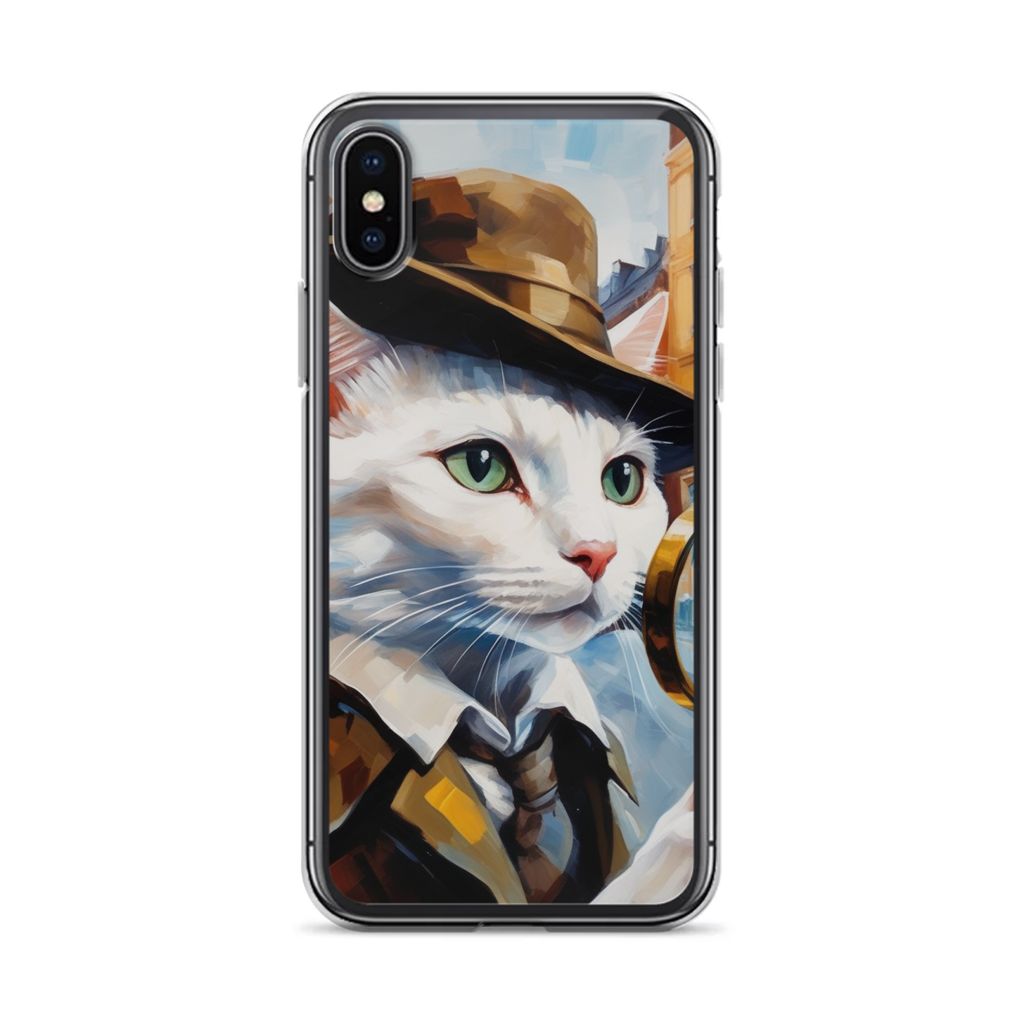 PugMug Custom White Companion Cat iPhone Case