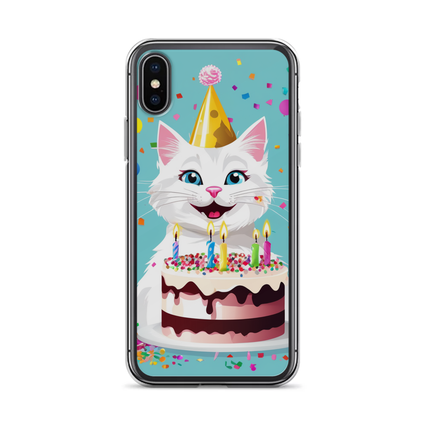 PugMug Custom White Companion Cat iPhone Case